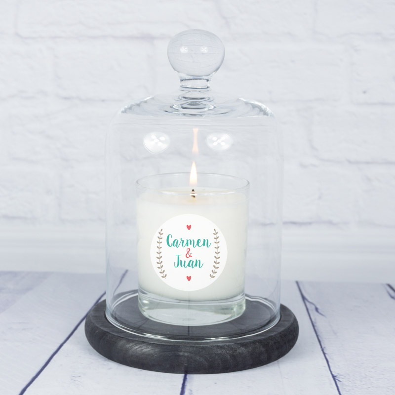 Regalos personalizados: Velas personalizadas: Vela personalizada para enamorados