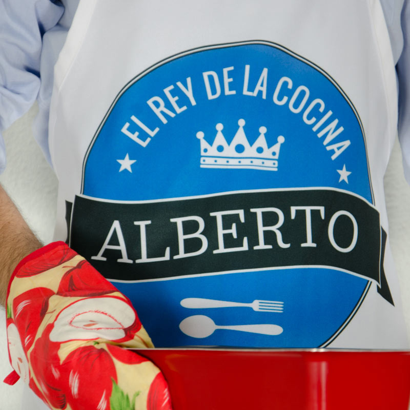 Regalos personalizados: Delantales personalizados: Delantal personalizado el rey de la cocina