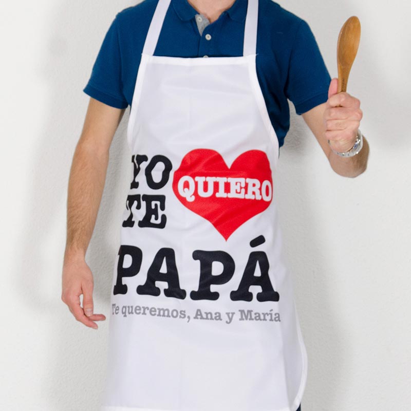 Regalos personalizados: Delantales personalizados: Delantal personalizado Te quiero Papá