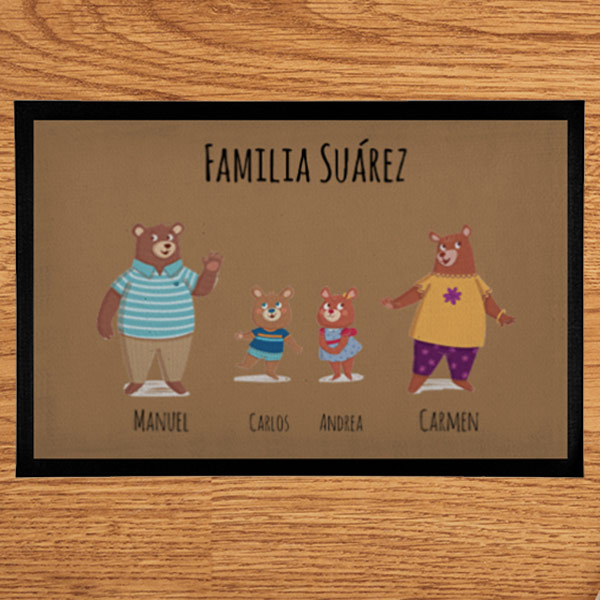 Regalos personalizados: Diseño y decoración: Felpudo familia Oso personalizado