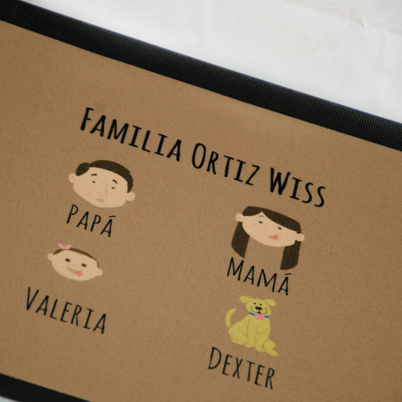 Regalos personalizados: Diseño y decoración: Felpudo familia personalizado