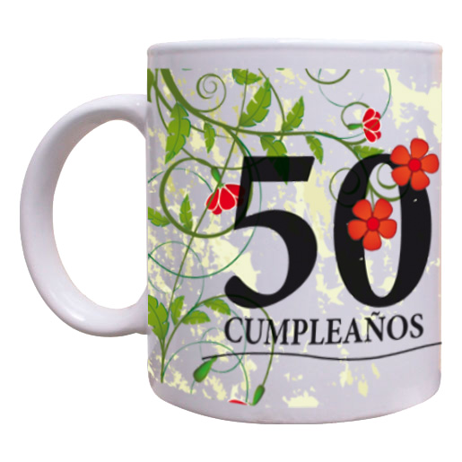 Regalos personalizados: Regalos con nombre: Taza para mujer 50 cumpleaños