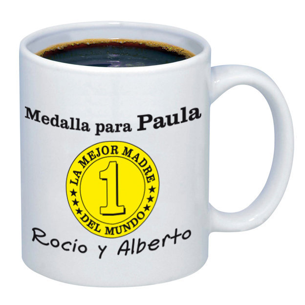 Regalos personalizados: Tazas personalizadas: Taza personalizada "A la mejor madre del mundo"