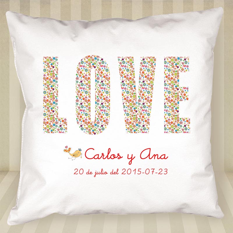 Regalos personalizados: Diseño y decoración: Cojín personalizado Love