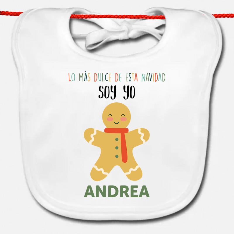 Regalos personalizados: Babero personalizado 'Galleta de Navidad': Babero personalizado 'Galleta de Navidad'