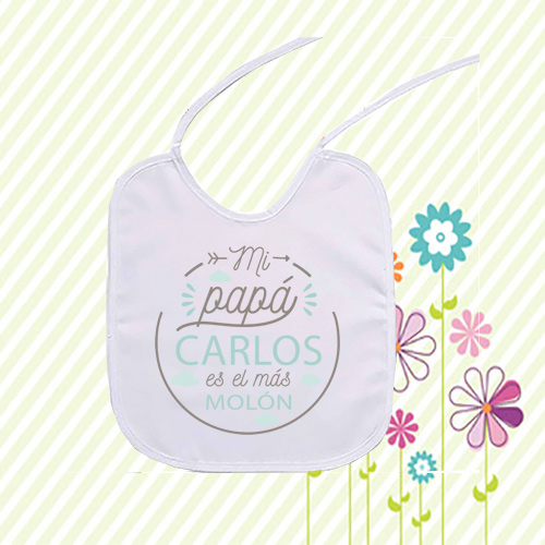 Regalos personalizados: Regalos con nombre: Babero personalizado Molones