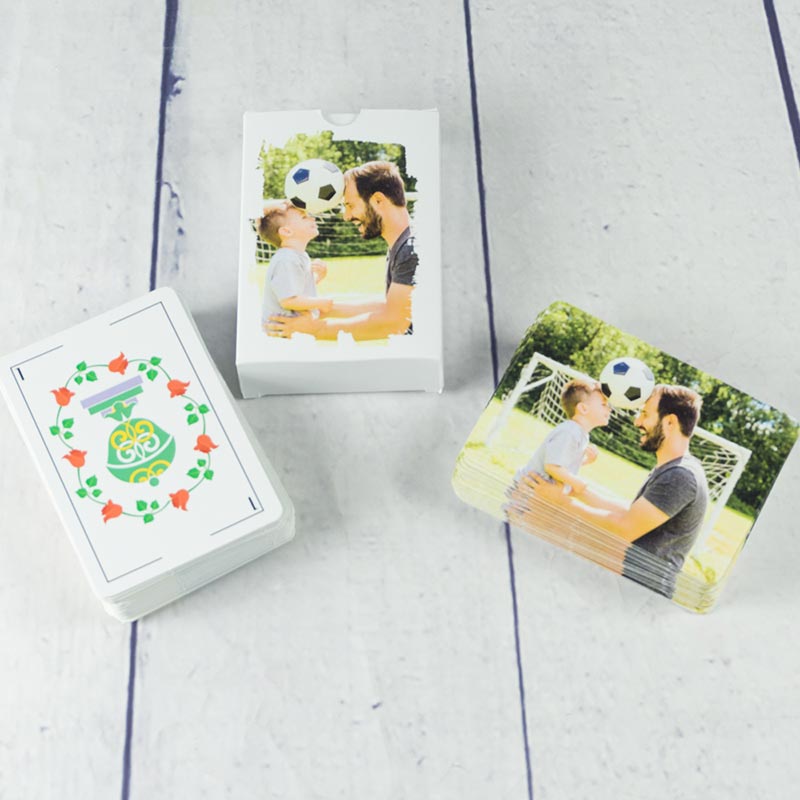 Regalos personalizados: Regalos con fotos: Baraja de cartas personalizada