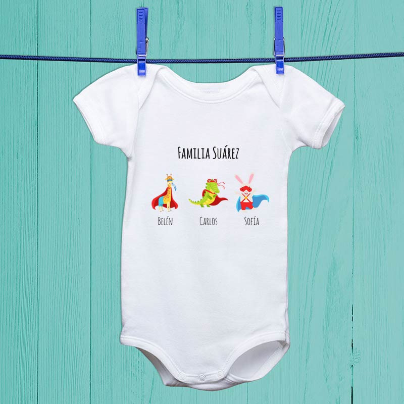 Regalos personalizados: Regalos con nombre: Body familias personalizado