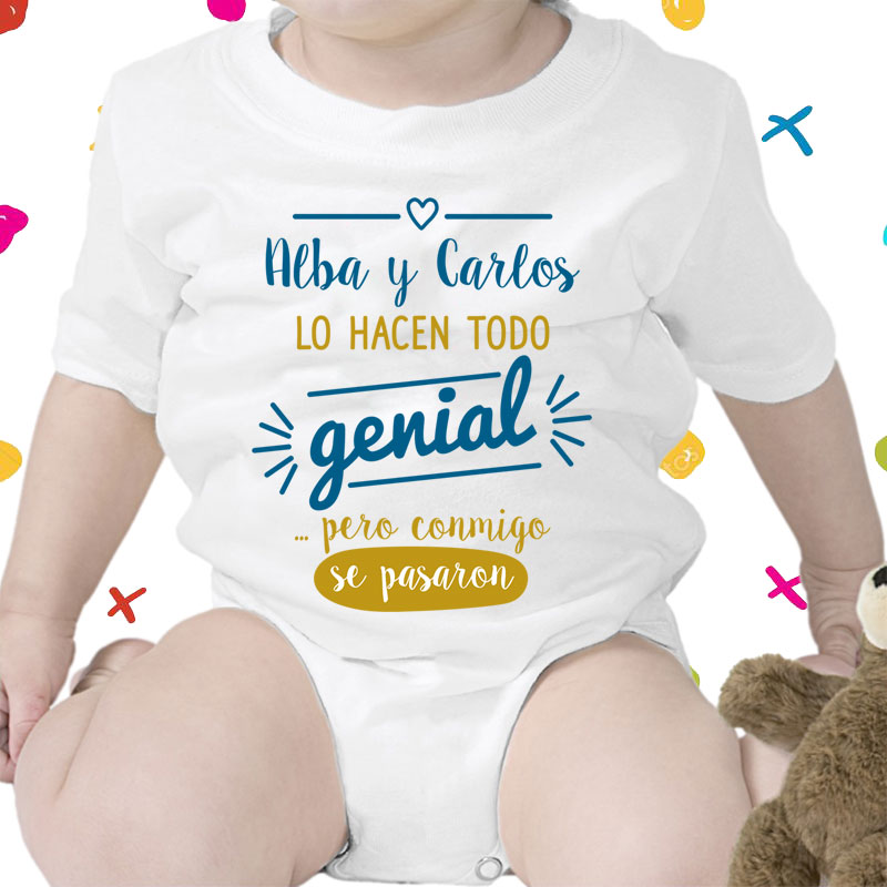 Regalos personalizados: Regalos con nombre: Body personalizado bebé genial