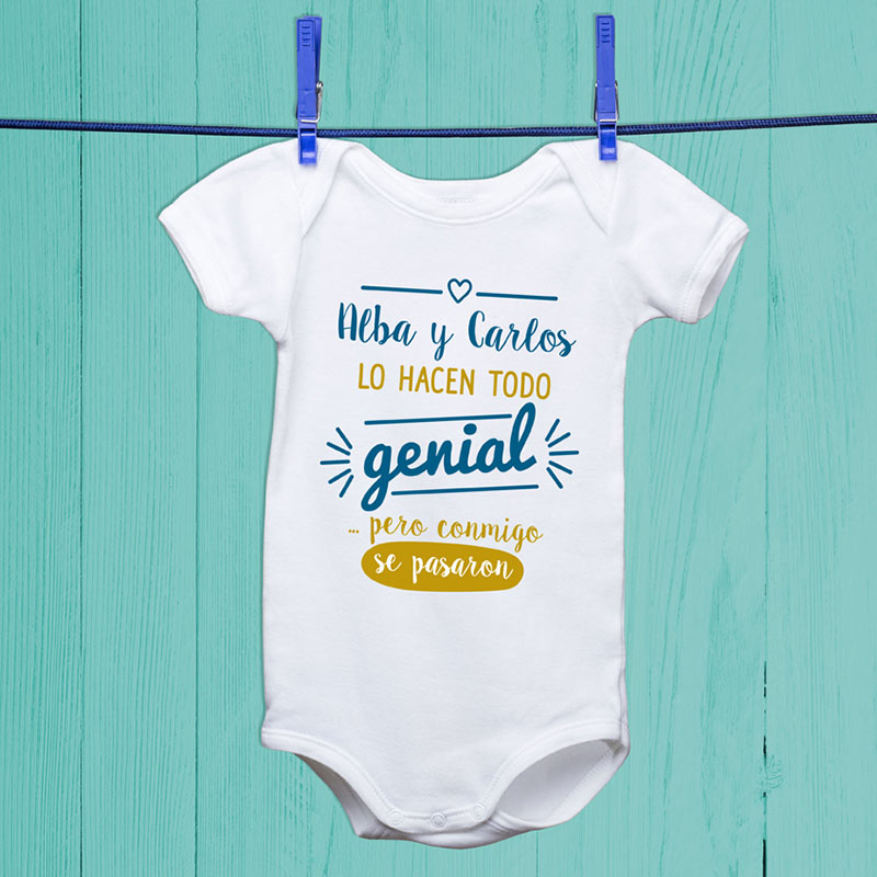 Regalos personalizados: Regalos con nombre: Body personalizado bebé genial
