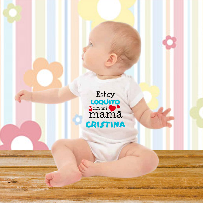 Regalos personalizados: Regalos con nombre: Body personalizado estoy loquito con...