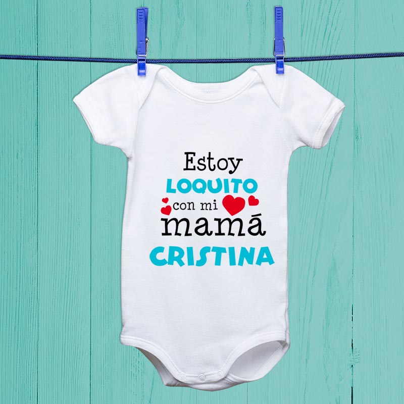 Regalos personalizados: Regalos con nombre: Body personalizado estoy loquito con...