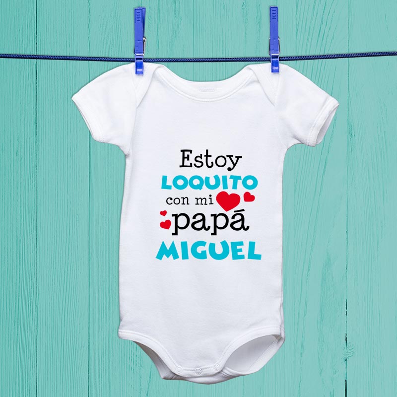 Regalos personalizados: Regalos con nombre: Body personalizado estoy loquito con...