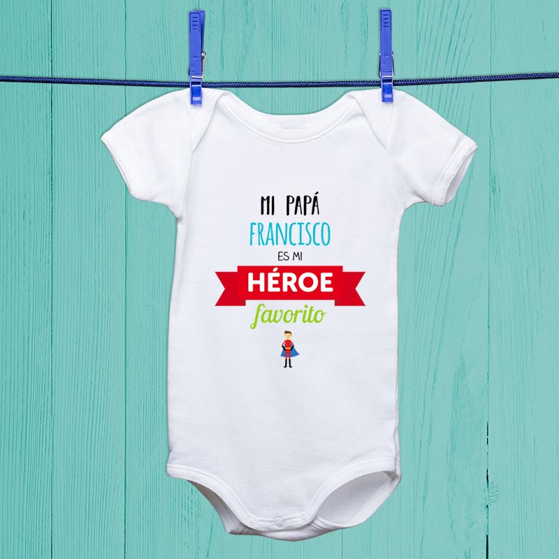 Regalos personalizados: Regalos con nombre: Body personalizado héroe