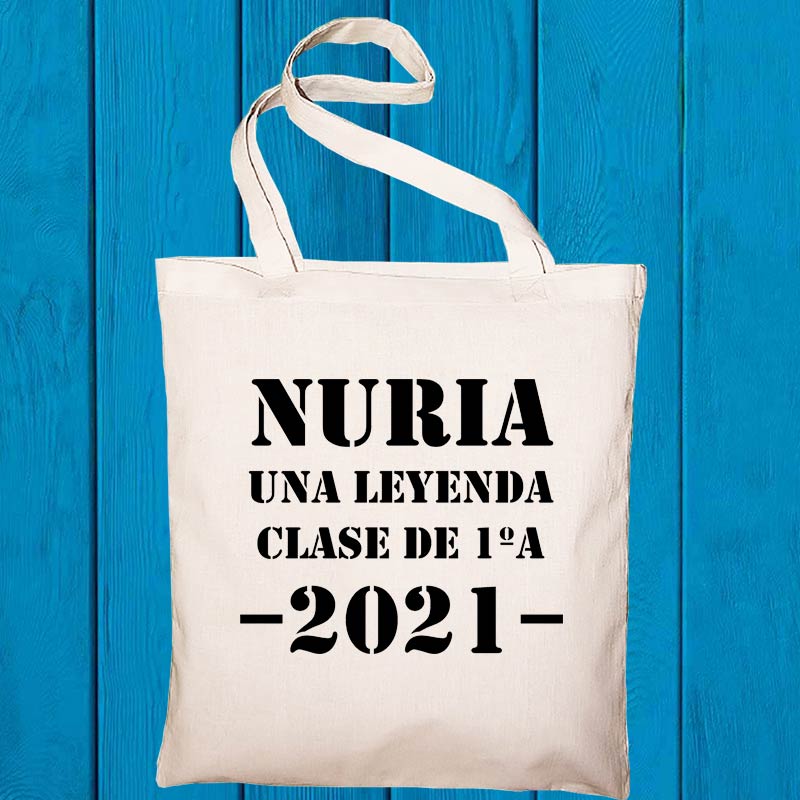 Regalos personalizados: Bolsas personalizadas: Bolsa BIO personalizada 'Una leyenda' para profes