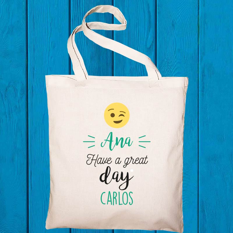 Regalos personalizados: Regalos con nombre: Bolsa tote bag divertida personalizada