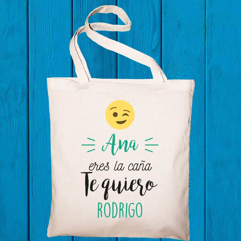 Regalos personalizados: Regalos con nombre: Bolsa tote bag divertida personalizada