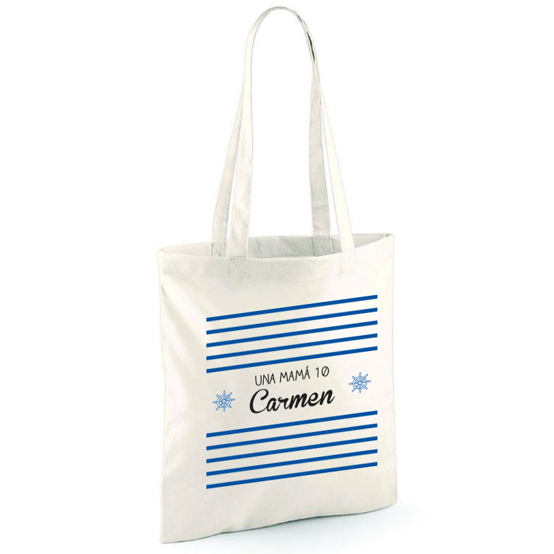 Regalos personalizados: Regalos bordados: Bolsa tote bag marinera personalizada