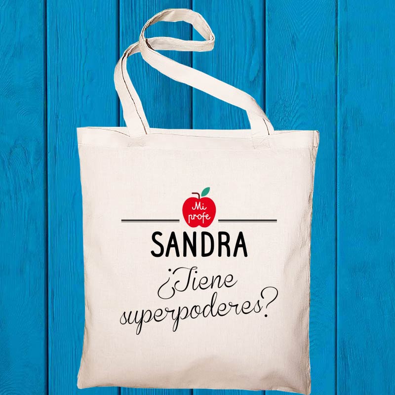 Regalos personalizados: Bolsas personalizadas: Bolsa tote BIO personalizada divertida para profe