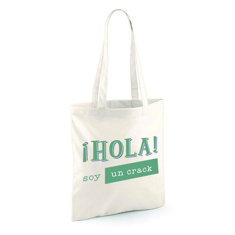 Regalos personalizados: Regalos con nombre: Bolsa tote bag personalizada ¡Hola!