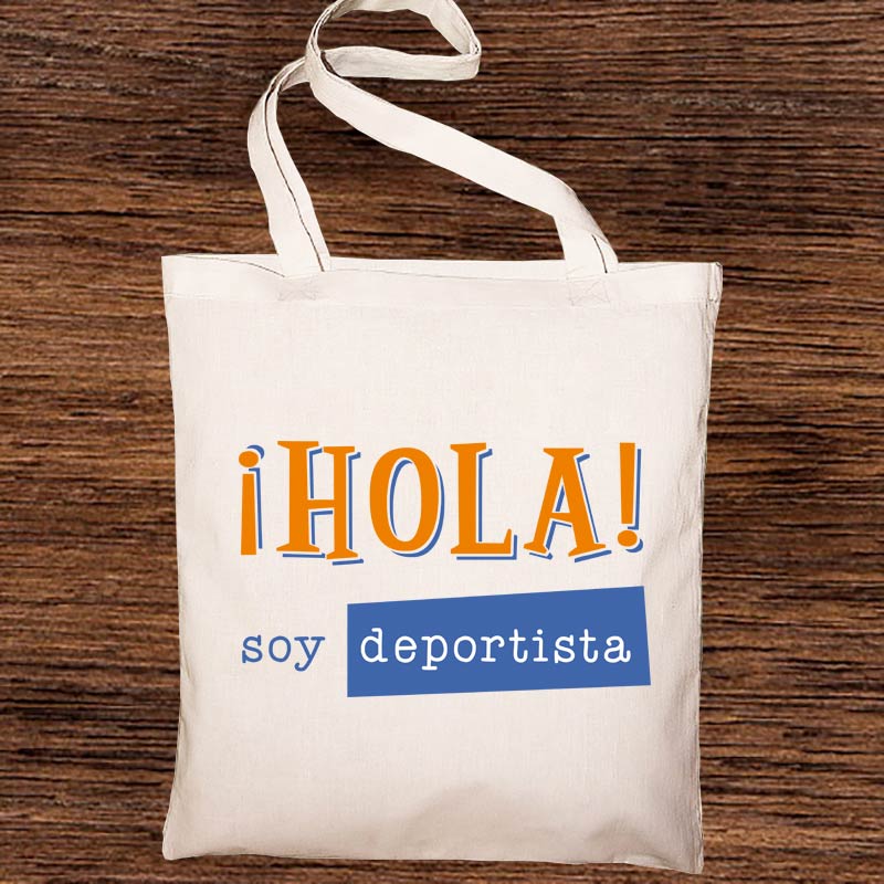 Regalos personalizados: Regalos con nombre: Bolsa tote bag personalizada ¡Hola!