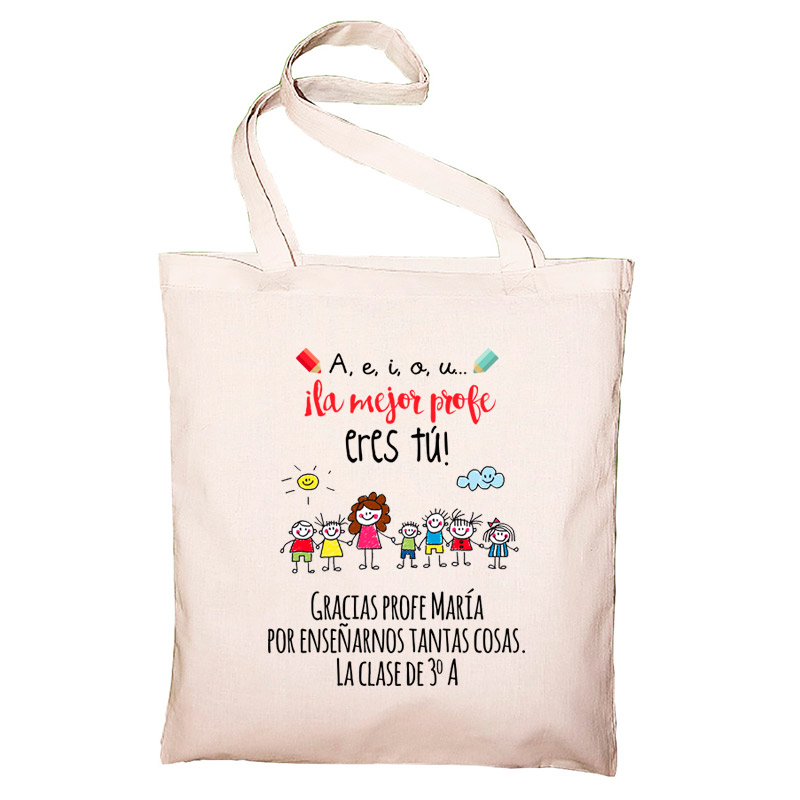 Bolsa tote bag BIO personalizada para profes