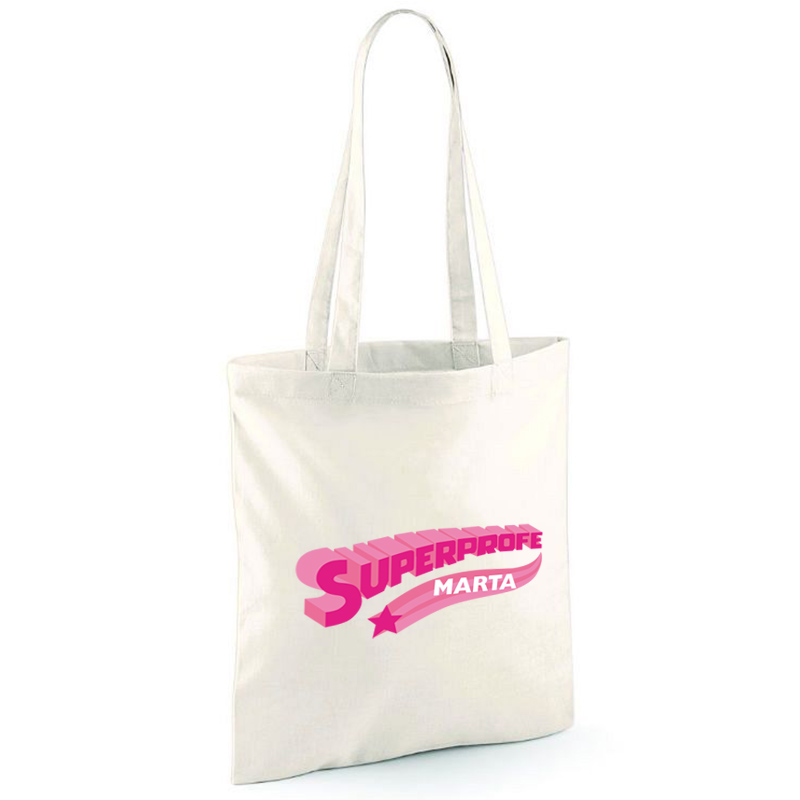 Regalos personalizados: Bolsas personalizadas: Bolsa tote BIO personalizada 'Superprofe'