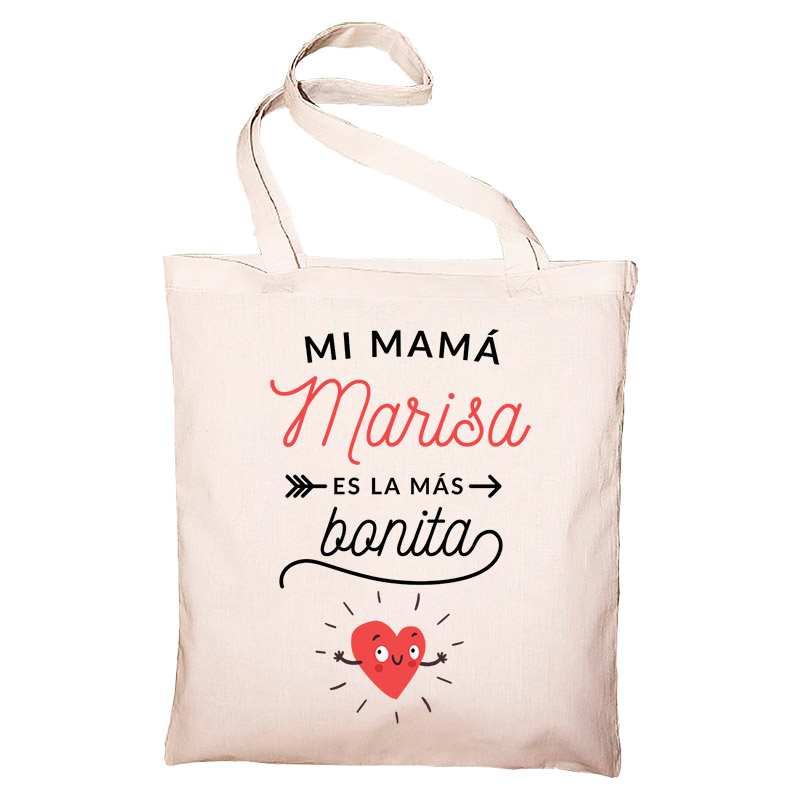 Regalos personalizados: Regalos con nombre: Bolsa tote "Mamá bonita" personalizada