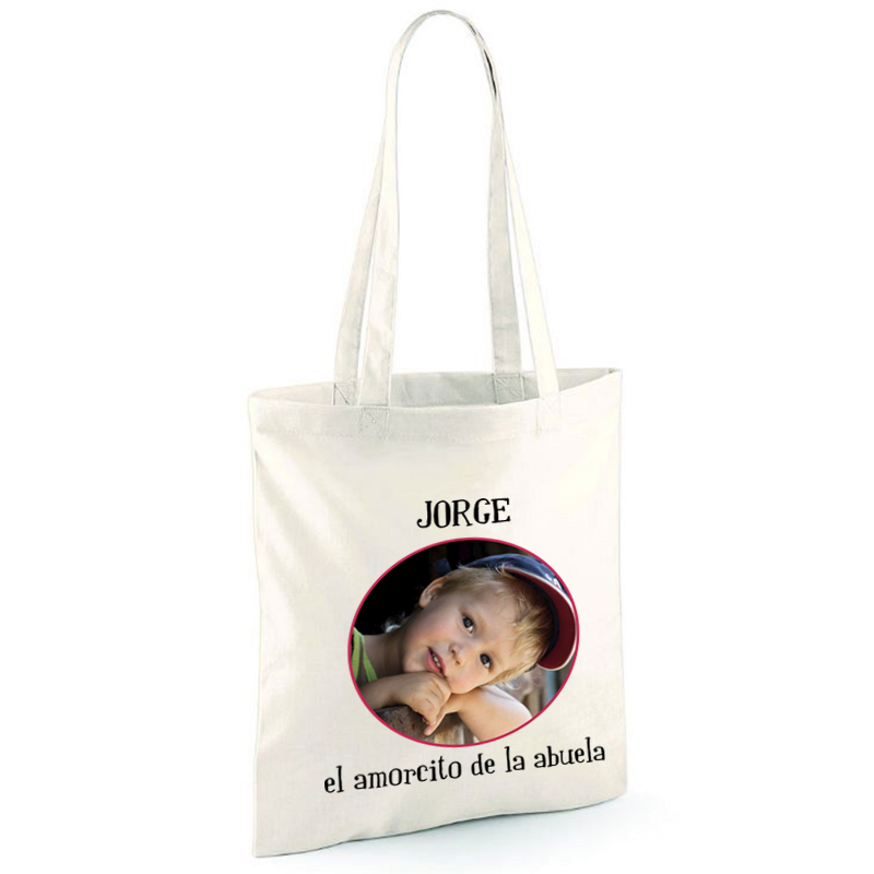 Regalos personalizados: Regalos con nombre: Bolsa tote personalizada para abuela