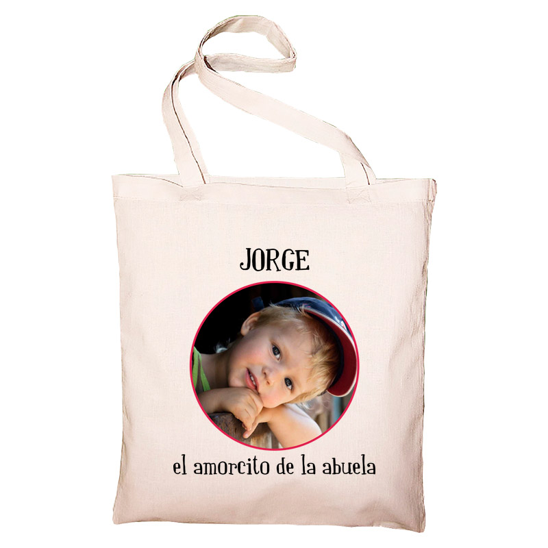 Regalos personalizados: Regalos con nombre: Bolsa tote personalizada para abuela