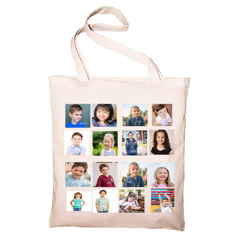 Regalos personalizados: Regalos con fotos: Bolsa tote personalizada para profe con fotos