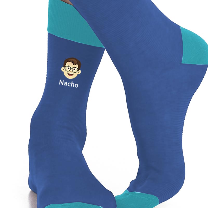 Regalos personalizados: Regalos con nombre: Calcetines BIO personalizados con avatar