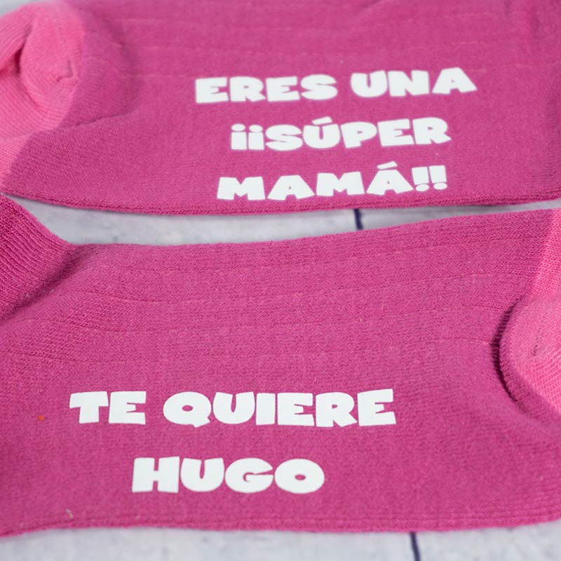 Regalos personalizados: Regalos con nombre: Calcetines divertidos personalizados para mamá
