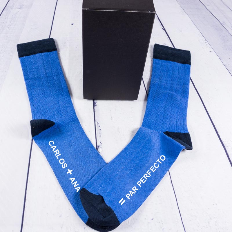 Regalos personalizados: Regalos con nombre: Calcetines divertidos personalizados para tu pareja