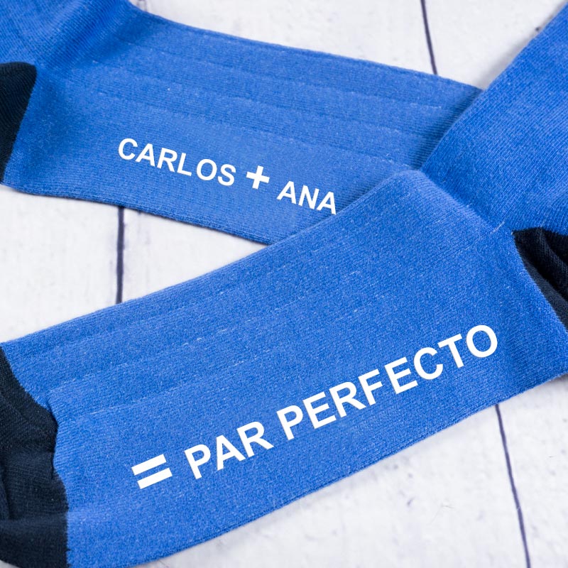 Regalos personalizados: Regalos con nombre: Calcetines divertidos personalizados para tu pareja