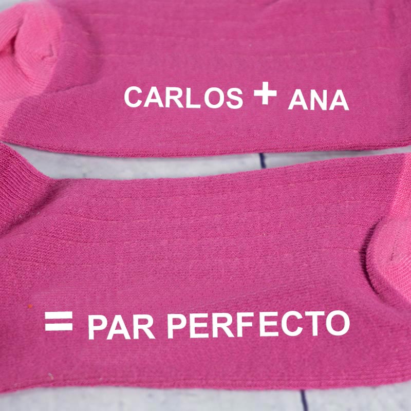 Regalos personalizados: Regalos con nombre: Calcetines divertidos personalizados para tu pareja