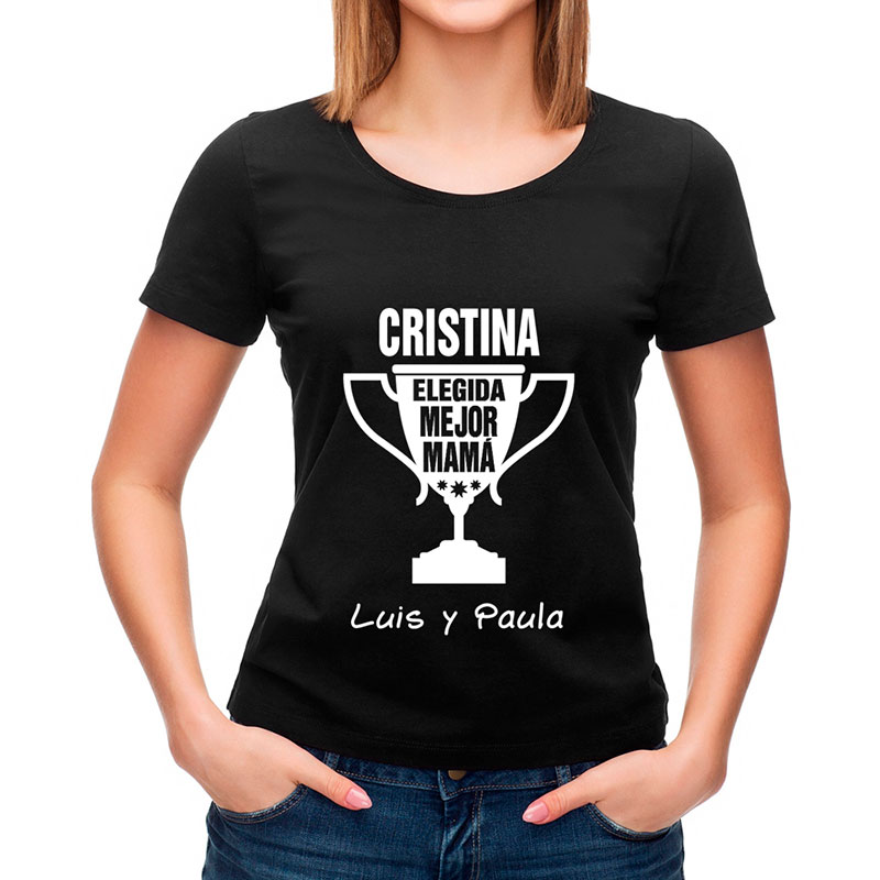 Regalos personalizados: Camisetas personalizadas: Camiseta a la mejor mamá personalizada