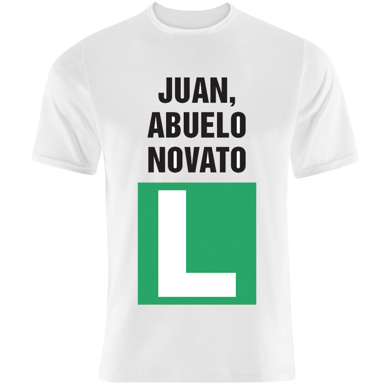Regalos personalizados: Camisetas personalizadas: Camiseta abuelo novato personalizada