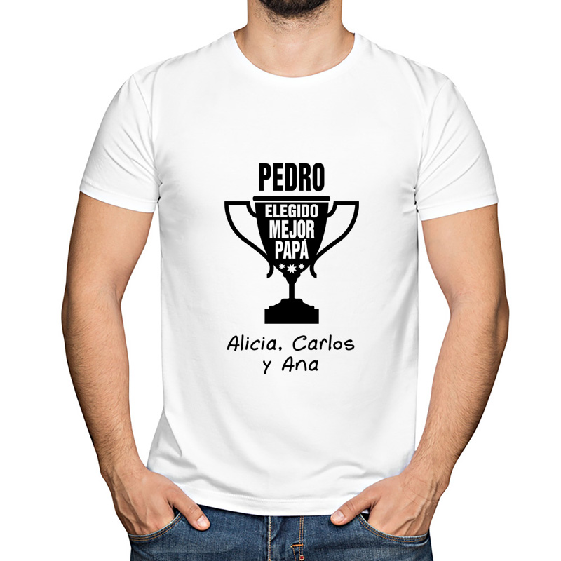 Regalos personalizados: Camisetas personalizadas: Camiseta al mejor papá personalizada