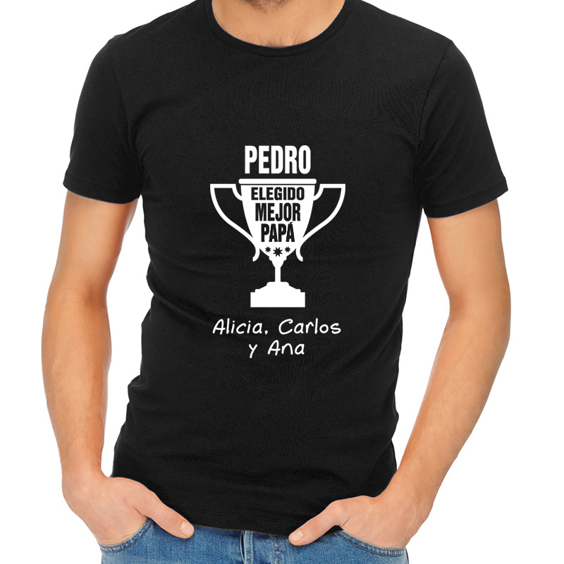 Regalos personalizados: Camisetas personalizadas: Camiseta al mejor papá personalizada