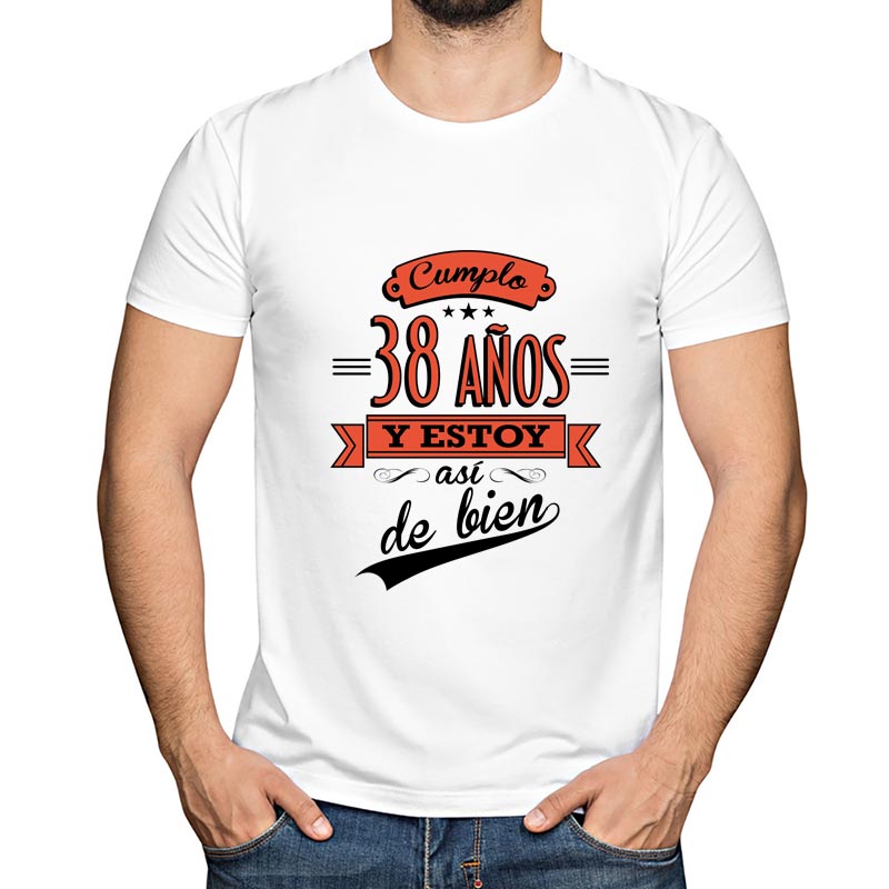 Regalos personalizados: Camisetas personalizadas: Camiseta cumplo años así de bien