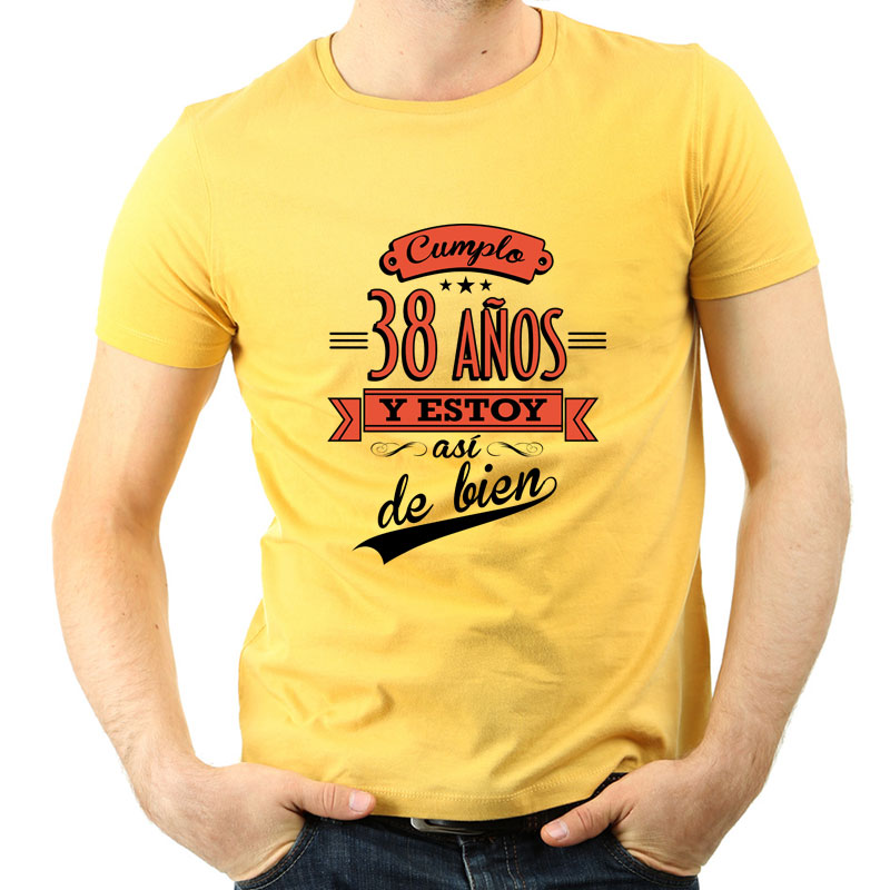 Regalos personalizados: Camisetas personalizadas: Camiseta cumplo años así de bien