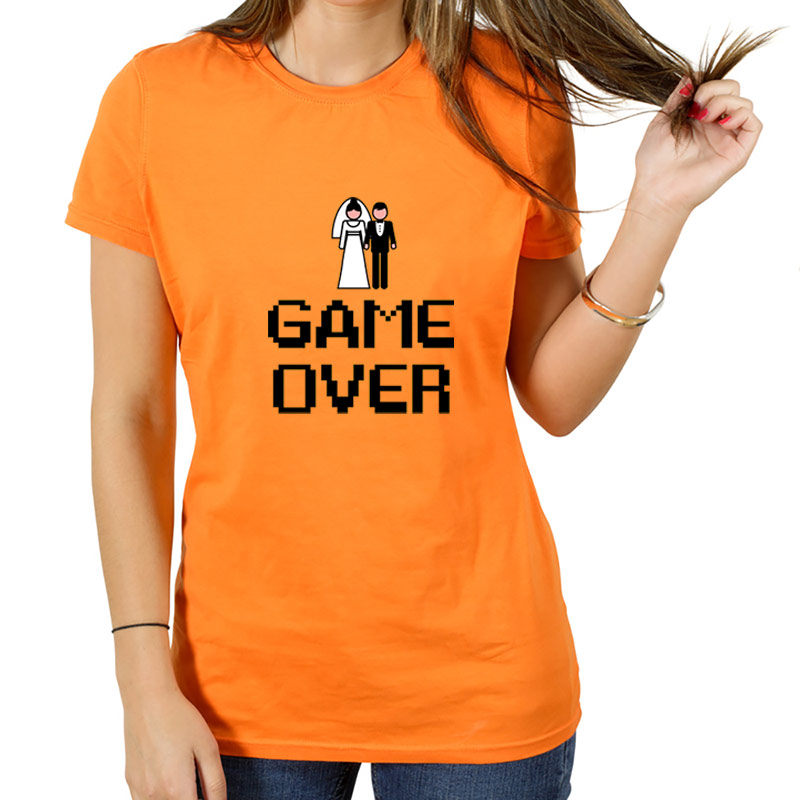 Regalos personalizados: Regalos con nombre: Camiseta despedida de solteras Game over