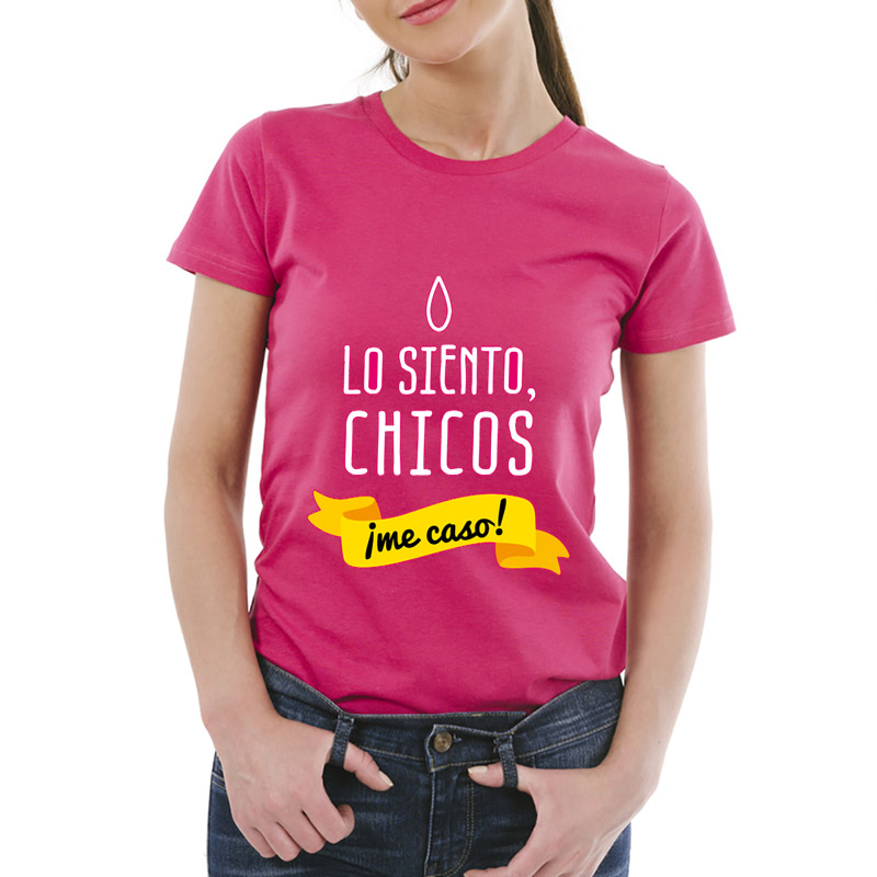 Regalos personalizados: Regalos con nombre: Camiseta despedida de solteras ¡Me caso!