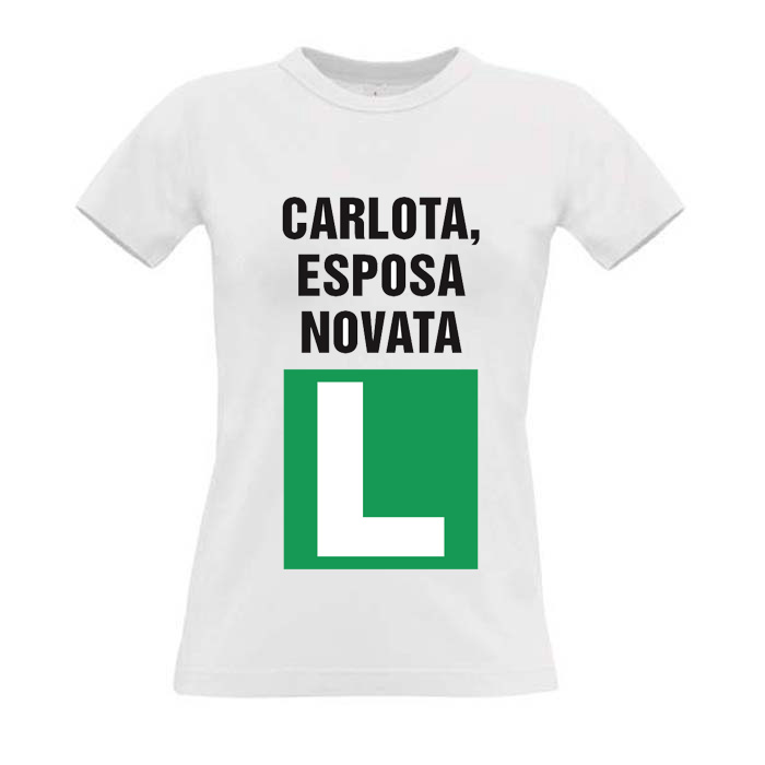 Regalos personalizados: Camisetas personalizadas: Camiseta esposa novata personalizada