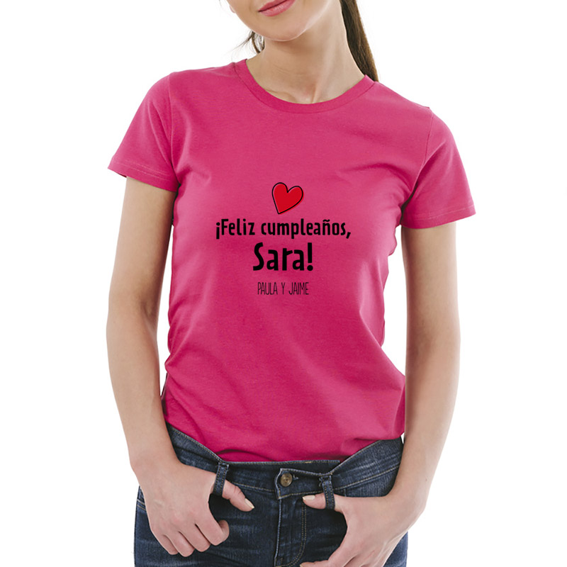 Regalos personalizados: Camisetas personalizadas: Camiseta feliz cumpleaños mujer