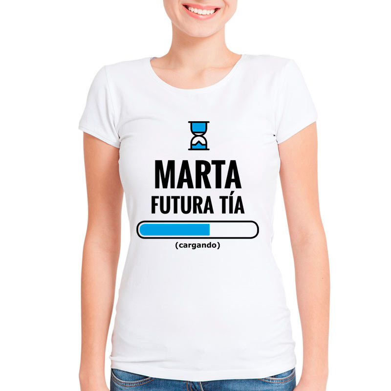 Regalos personalizados: Camisetas personalizadas: Camiseta futura tía personalizada