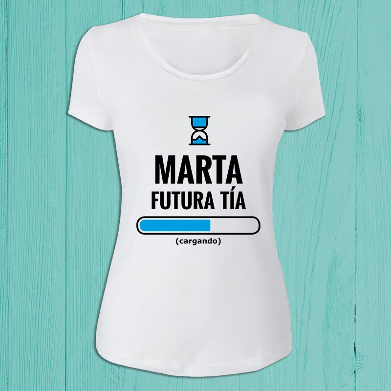 Regalos personalizados: Camisetas personalizadas: Camiseta futura tía personalizada