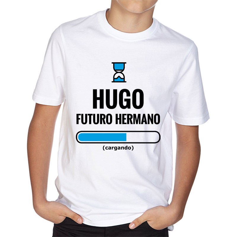 Regalos personalizados: Camisetas personalizadas: Camiseta futuro hermano o hermana personalizada