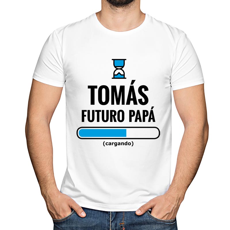 autopista insertar De acuerdo con Camiseta futuro papá personalizada